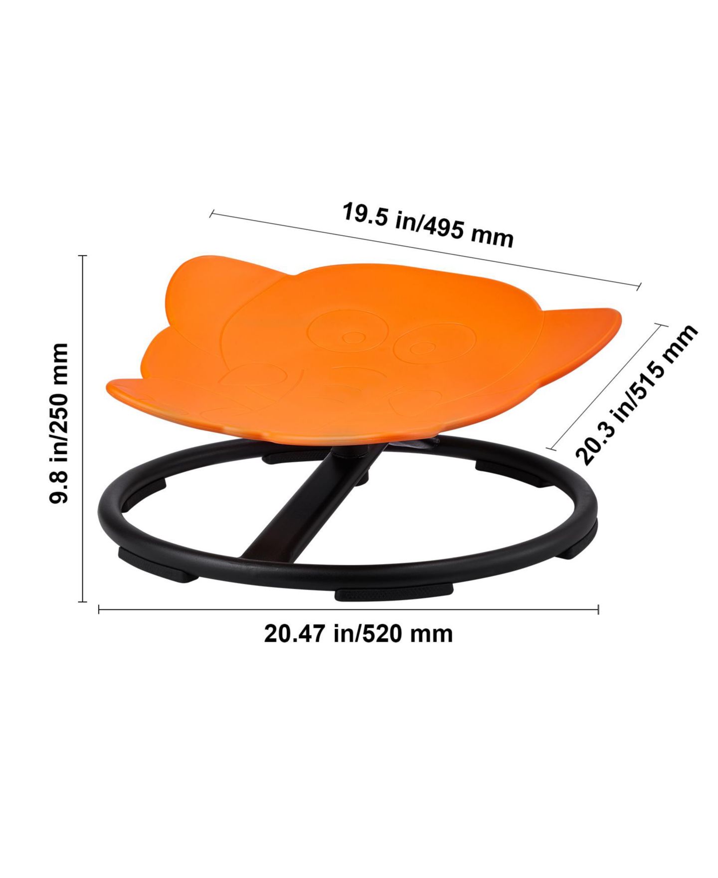 Детская игрушка HONGGE Kids Sensory Vestibular Spin Chair, Ages 3-12, цвет: Оранжевый — фото 8