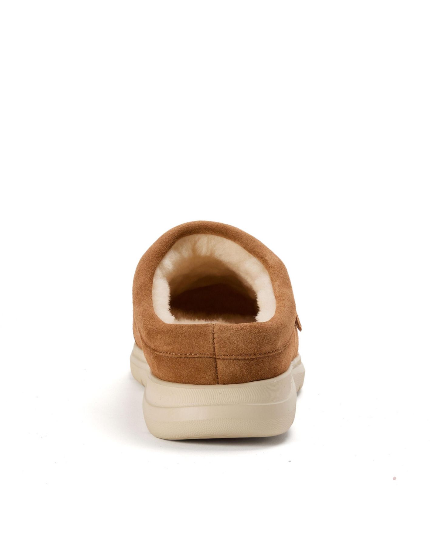 Мужские сабо Dearfoams Fireside by Lithgow Genuine Shearling Clog, цвет: Каштановый — фото 3
