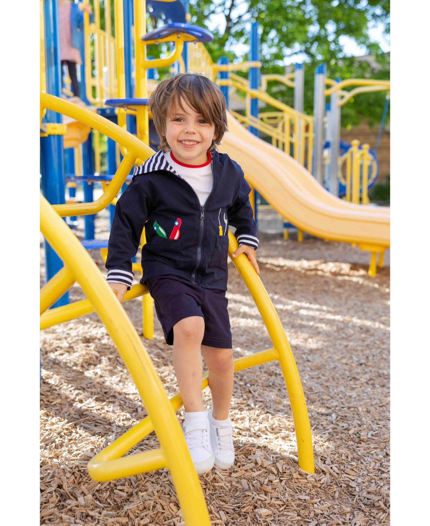 Baby Boy (12M-24M) Reversible Jacket With Cars and Tools