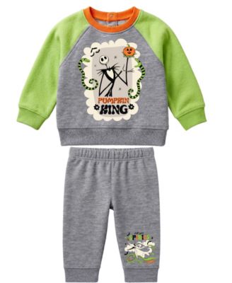 Baby Boys' Jack Skellington Pumpkin King Graphic Sweatshirt and Joggers, 2-Piece Set