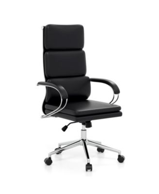 Ergonomic Leather Office Chair with Adjustable Height and 90degree(s)-135degree(s) Rocking Function