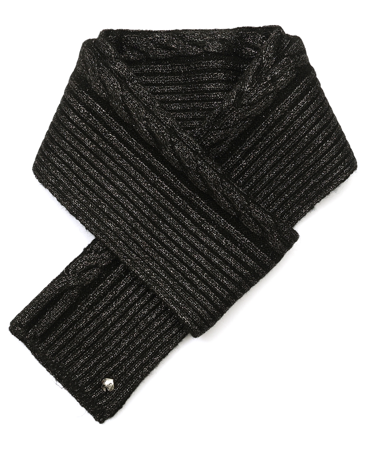 kate spade new york Women's Metallic Cable Knit Scarf
