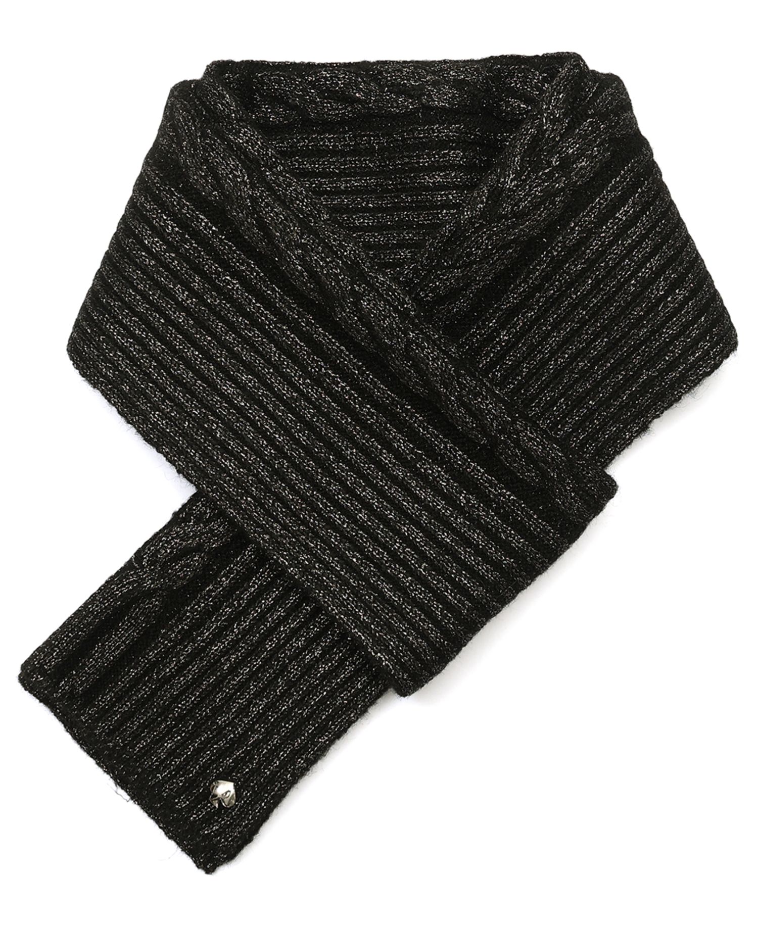 Women's Metallic Cable Knit Scarf