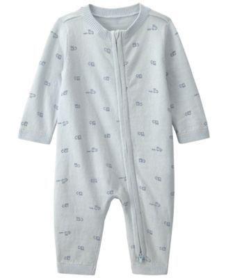 Baby Boys' Train 2-Way Zip Long-Sleeve Jumpsuit
