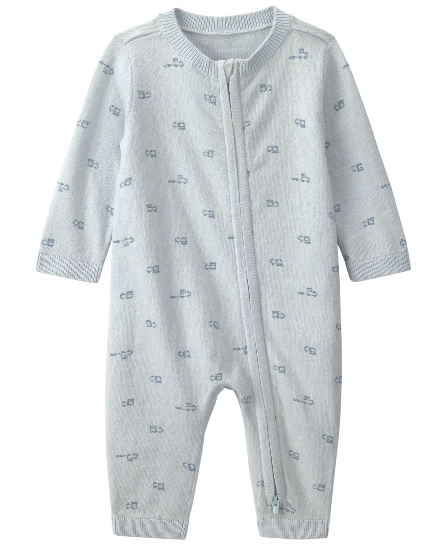 Baby Boys' Train 2-Way Zip Long-Sleeve Jumpsuit