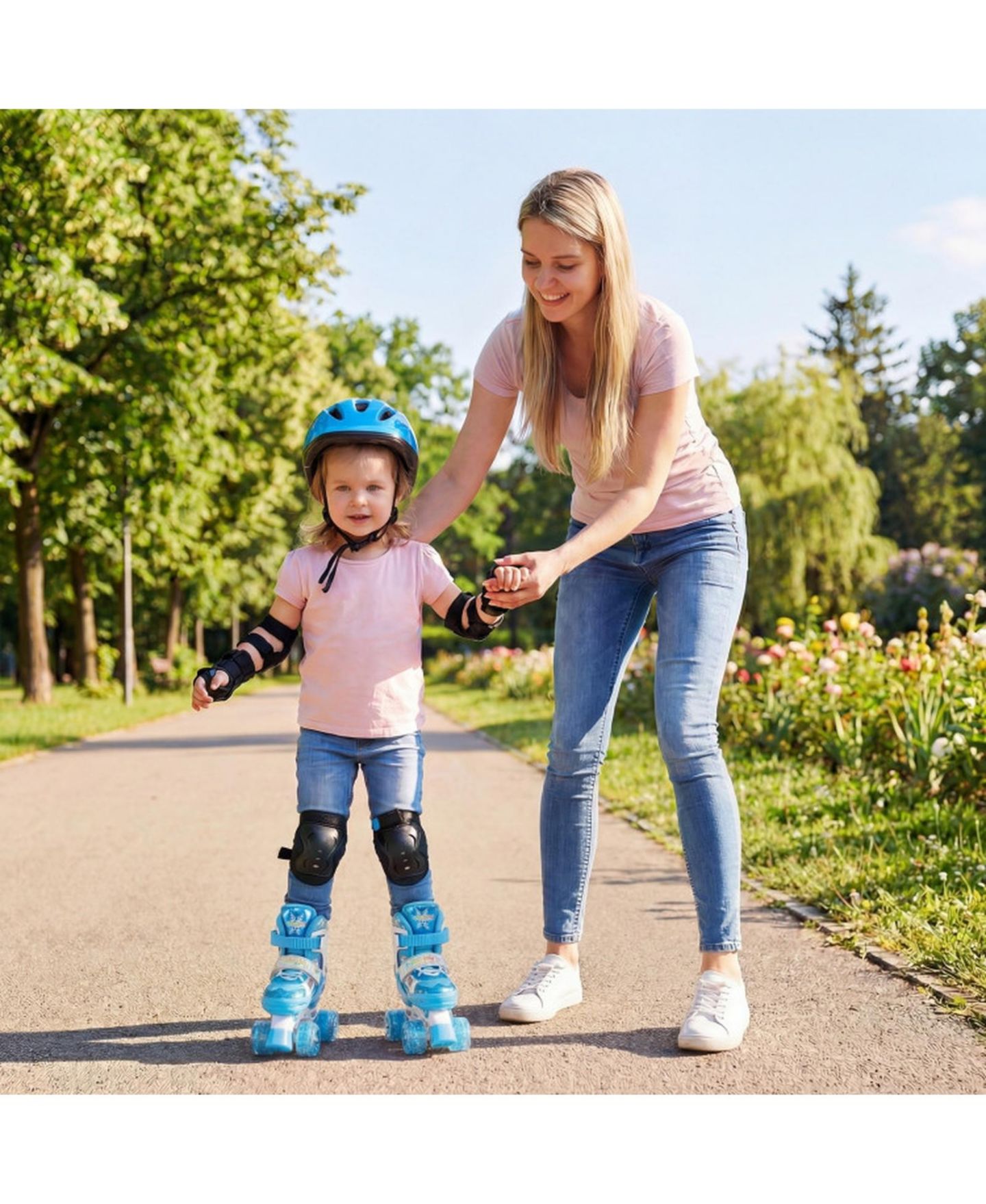 Детские игрушки HONGGE Toddler Roller Skates with 4 Light-Up Wheels and Triple Protection, цвет: Тёмно-синий — фото 8