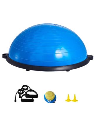 23-Inch Half Exercise Ball Balance Trainer with Resistance Bands