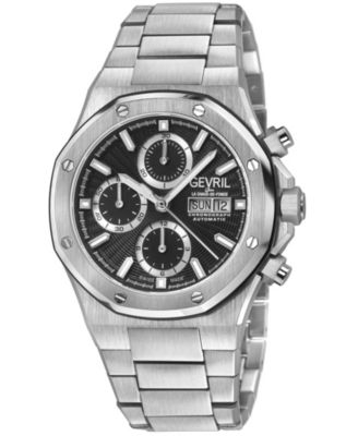Men's Swiss Made Kingsgate Swiss Automatic Silver Stainless Steel Bracelet Watch