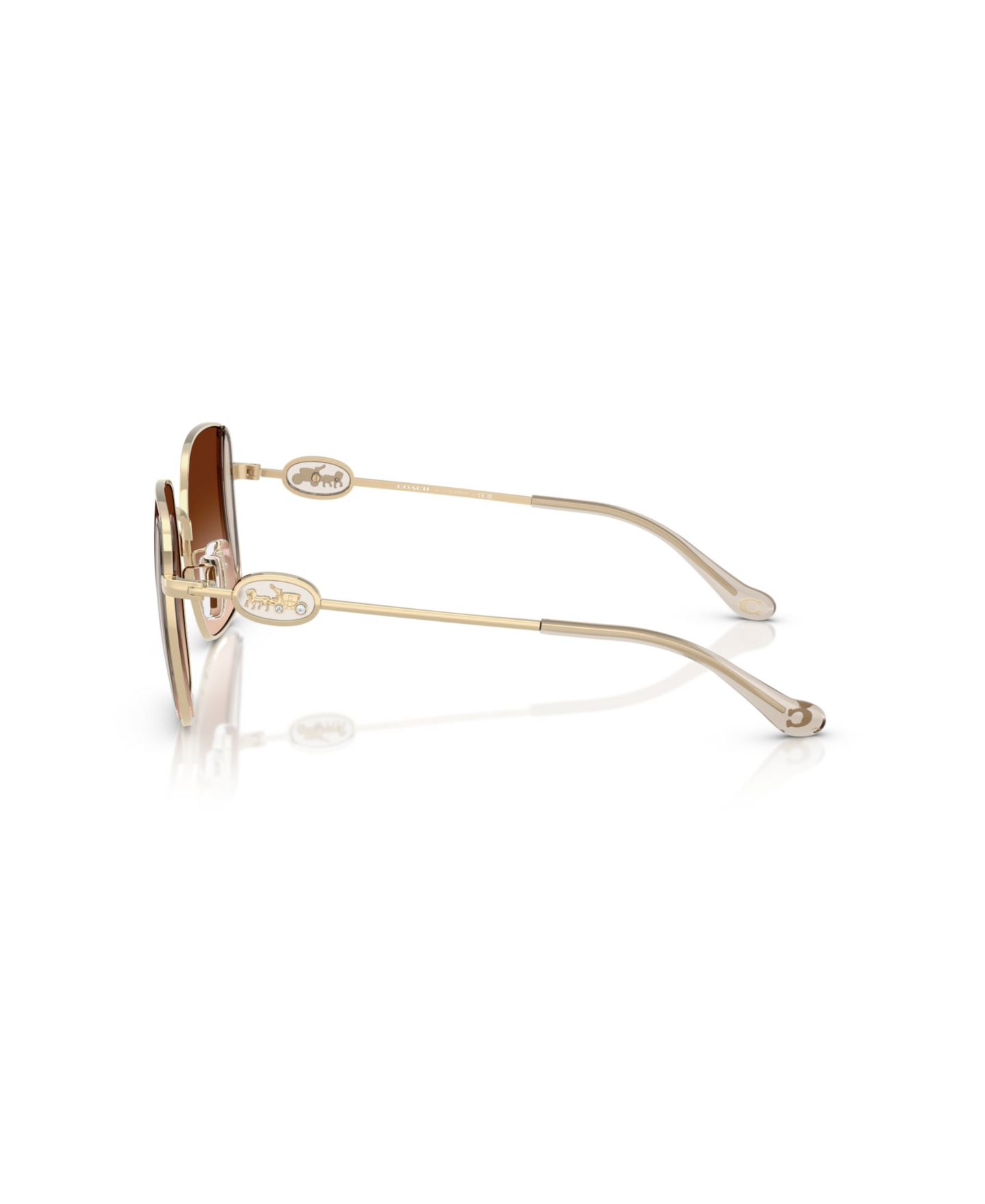 Женские солнцезащитные очки Coach Sunglasses, CAD72 HC7177B, цвет: Золотой / Бежевый — фото 3