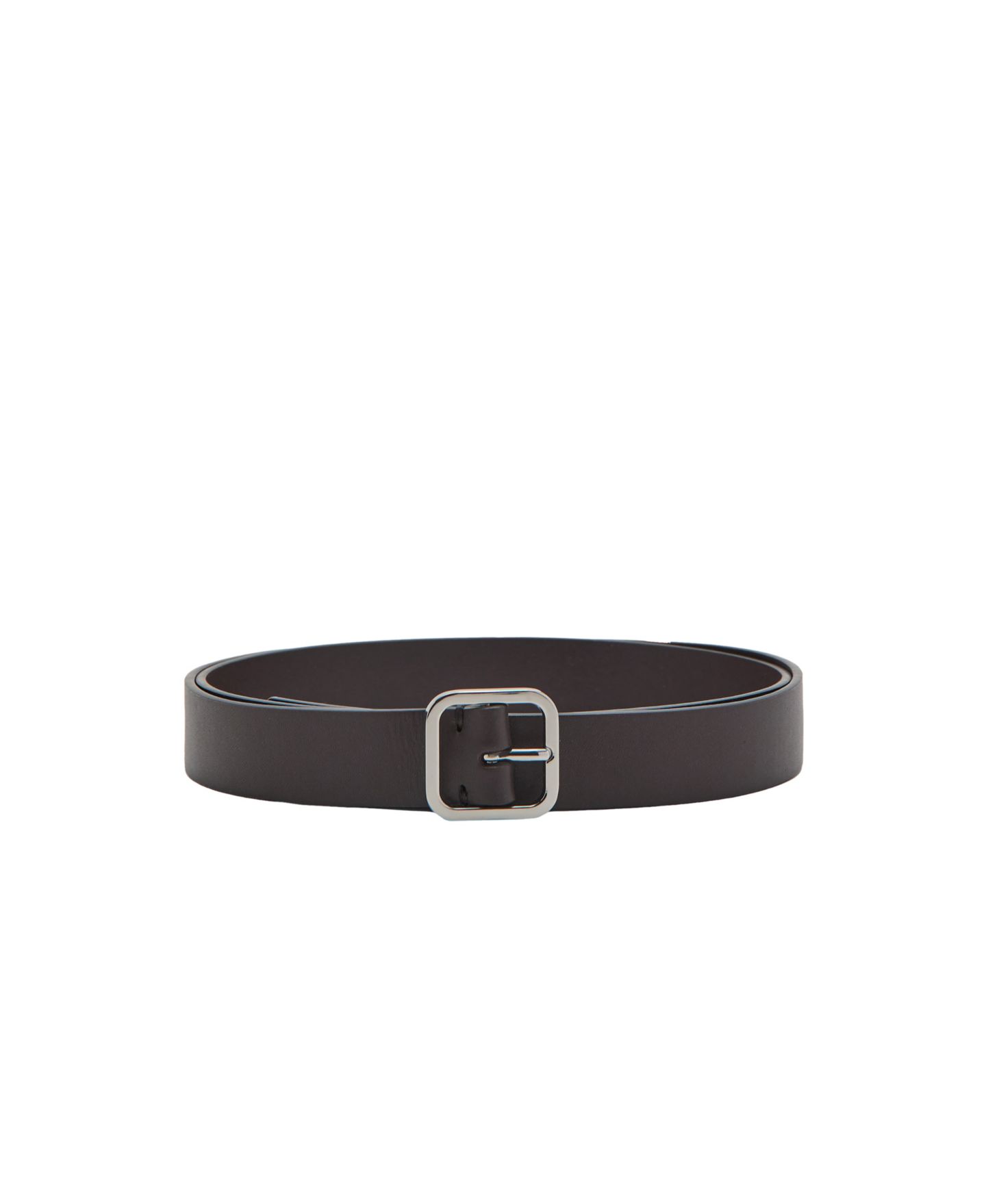 Мужской ремень MANGO Metal Fastening Leather Belt, цвет: Шоколадный — фото 1