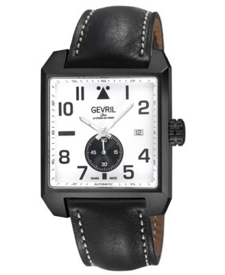 Men's Swiss Made Herald Square Swiss Automatic Italian Leather Strap Watch