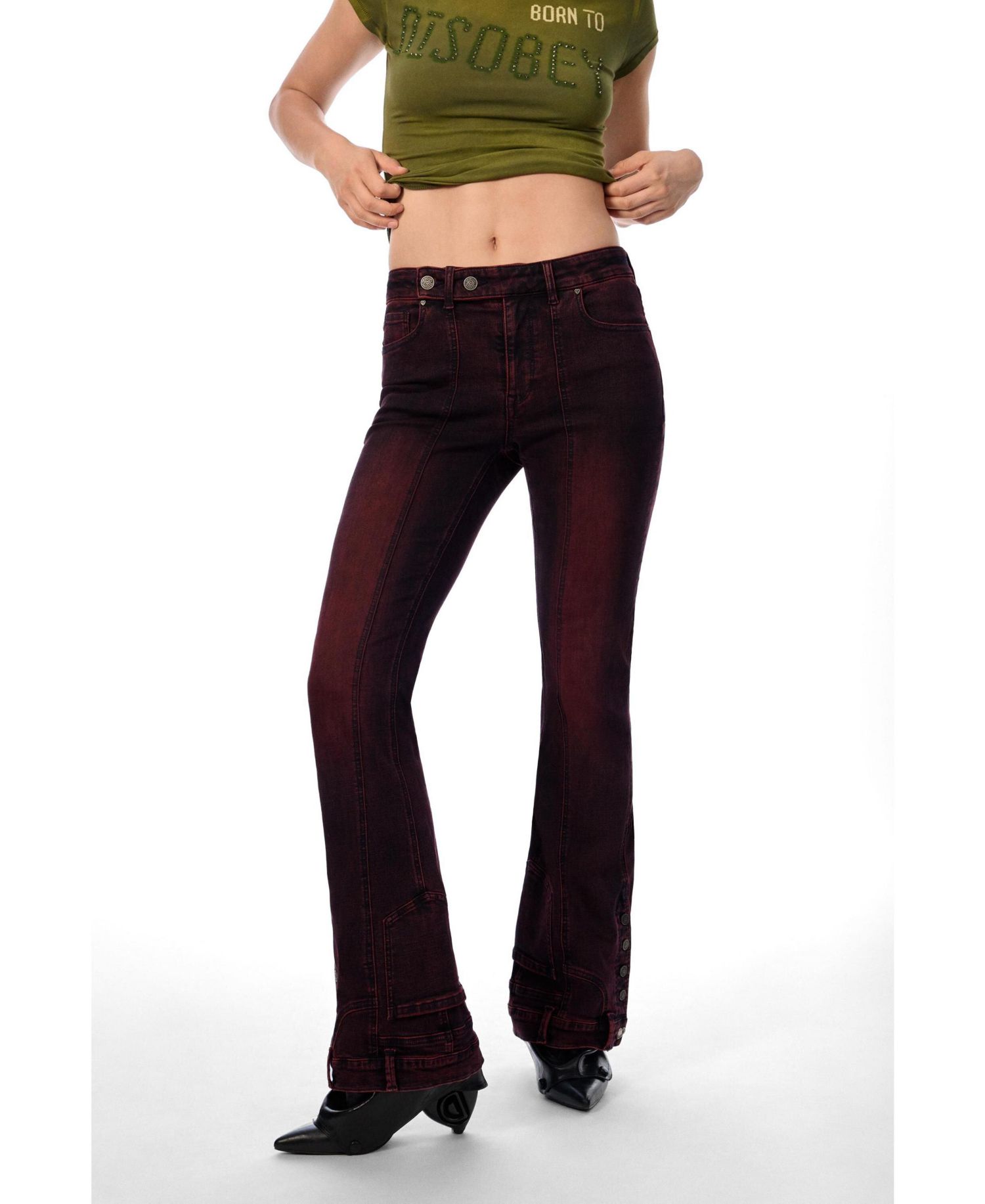Women's Mid-Rise Flare Jeans