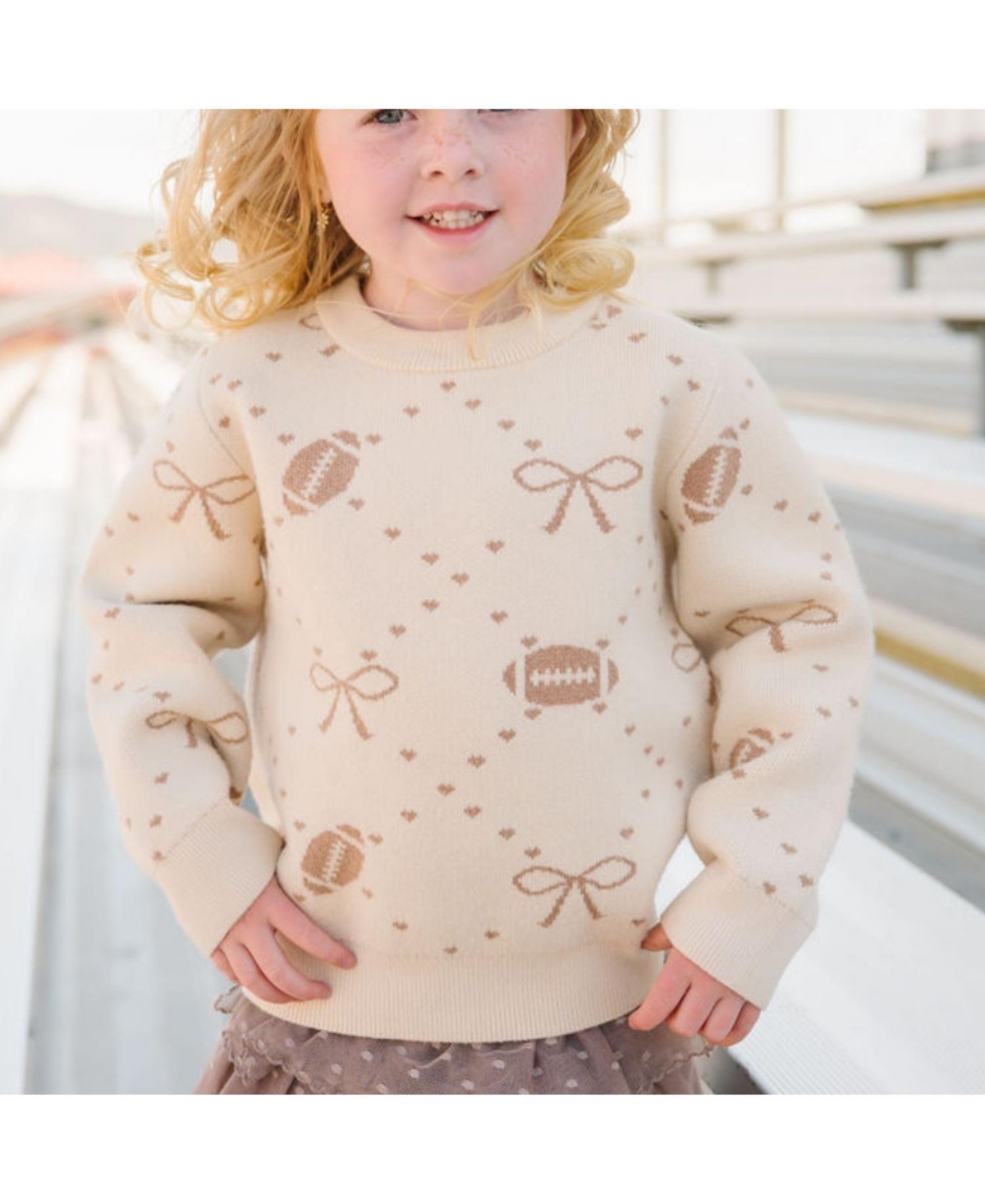 Sweet Wink Baby Girls Football Trellis Sweater