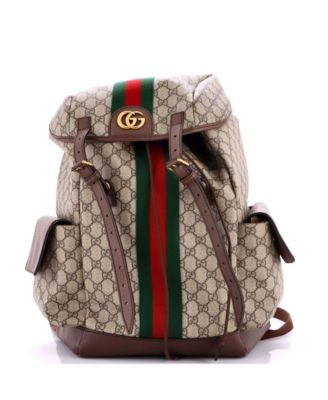 Medium Ophidia Flap Backpack GG Coated Canvas