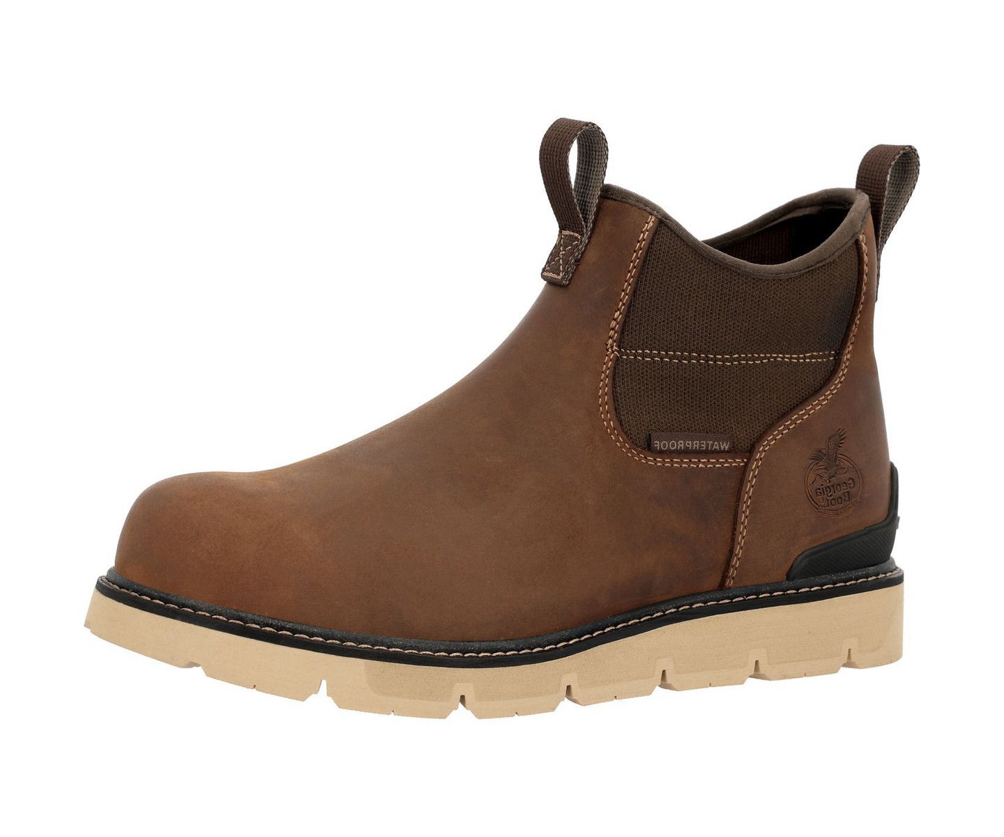 Мужские ботинки GEORGIA BOOT Carbon Flex Wedge Chelsea Work Boot, цвет: Коричневый — фото 5