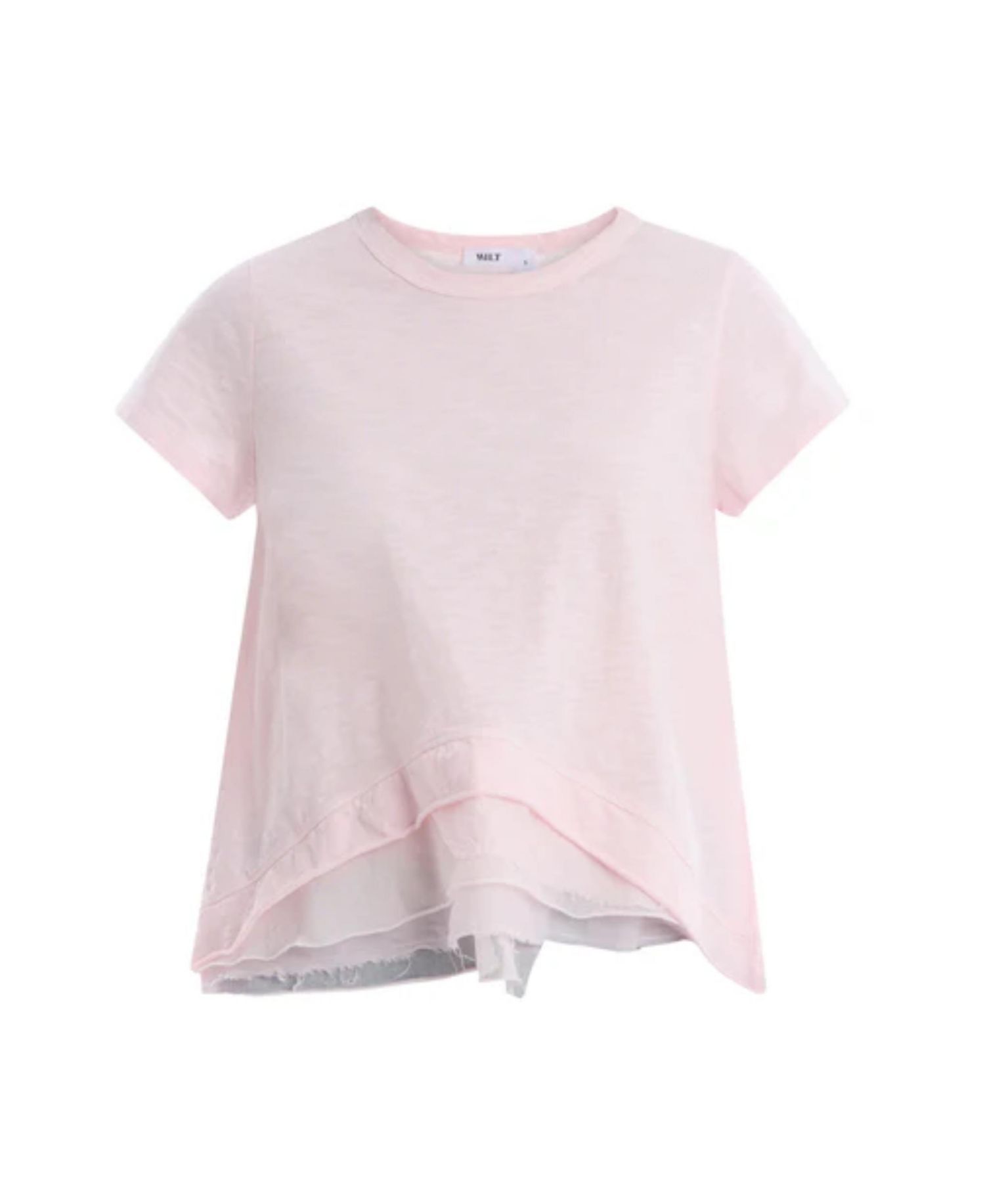 Women's Boxy Short-Sleeve Mixed-Hem T-Shirt