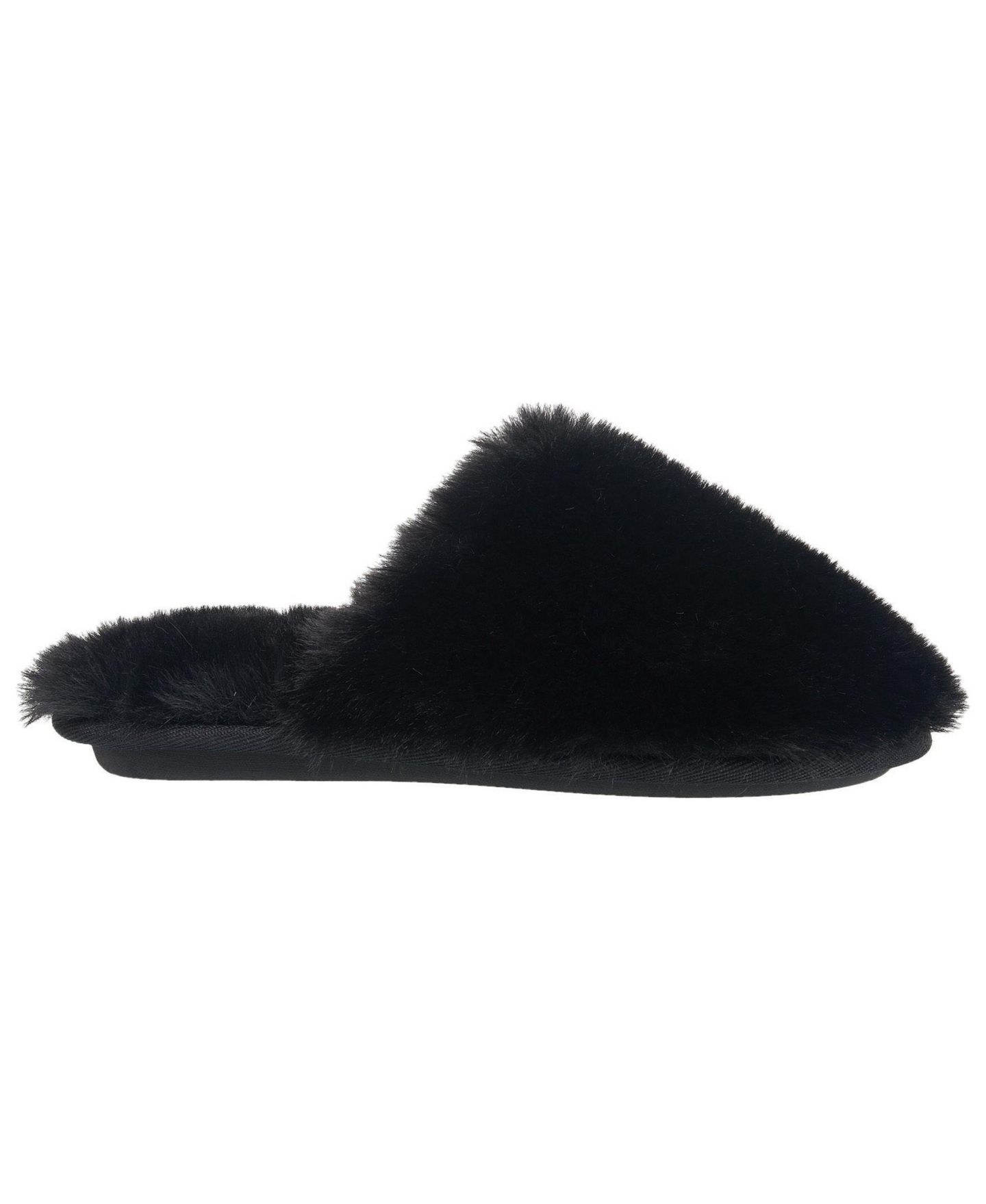 Женские тапочки Nine West Faux Fur Closed Scuff Slipper, цвет: Чёрный — фото 2