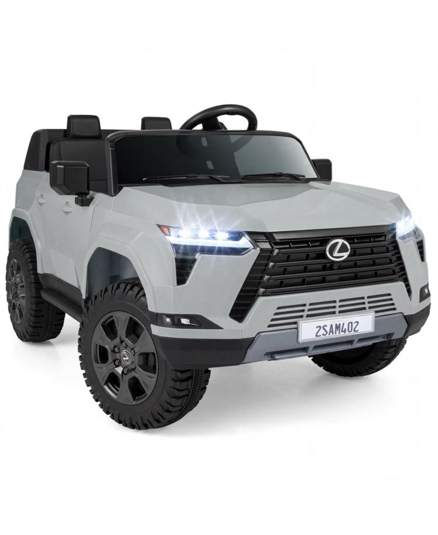 Детская игрушка SUGIFT 24V 4WD Electric Ride-On Car with Remote Control, 44.5"L x 27.5"W x 23.5"H, One Rider, Ages 3+, цвет: Серый — фото 1