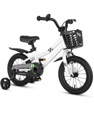 14 in Kids Bike with Helmet Protective Set Dual Brakes Adjustable Seat and Handlebar