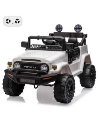 12V Licensed Toyota Electric Ride On Truck - Remote Control, LED Lights, Music, Double Doors, Safety Belt, Rear Suspension, EVA Tires