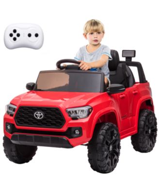 Toyota Tacoma 12V Kids Electric Ride-On Truck - Remote Control, Season Suspension, Safety Belt, LED Headlights, Battery Powered Car