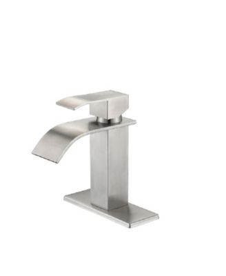 Single Handle Waterfall Spout Bathroom Faucet for Vanity Sink