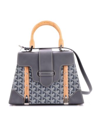 PM Saigon Top Handle Bag Coated Canvas with Leather