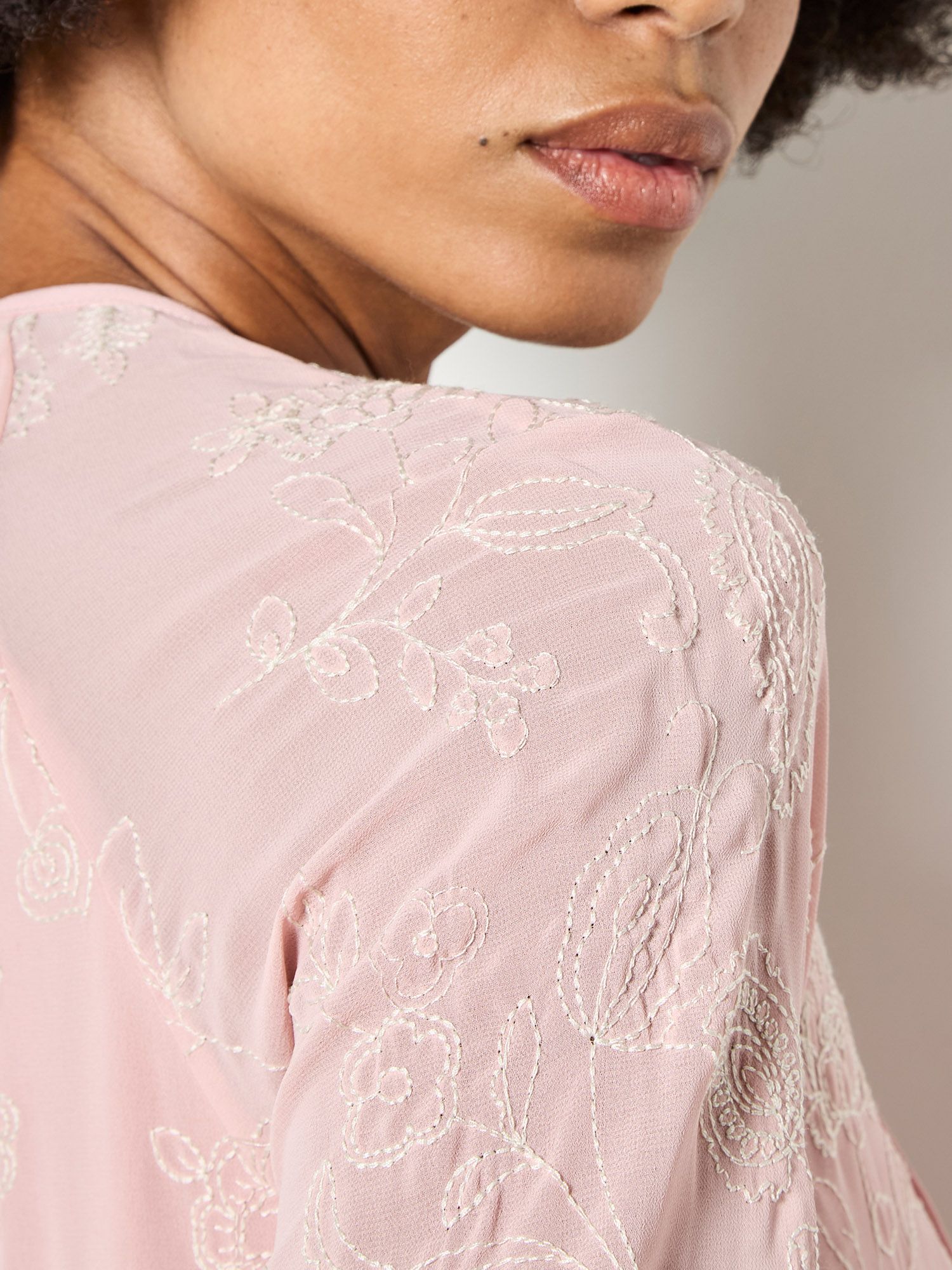 Women's Paisley Embroidered Boho Dress