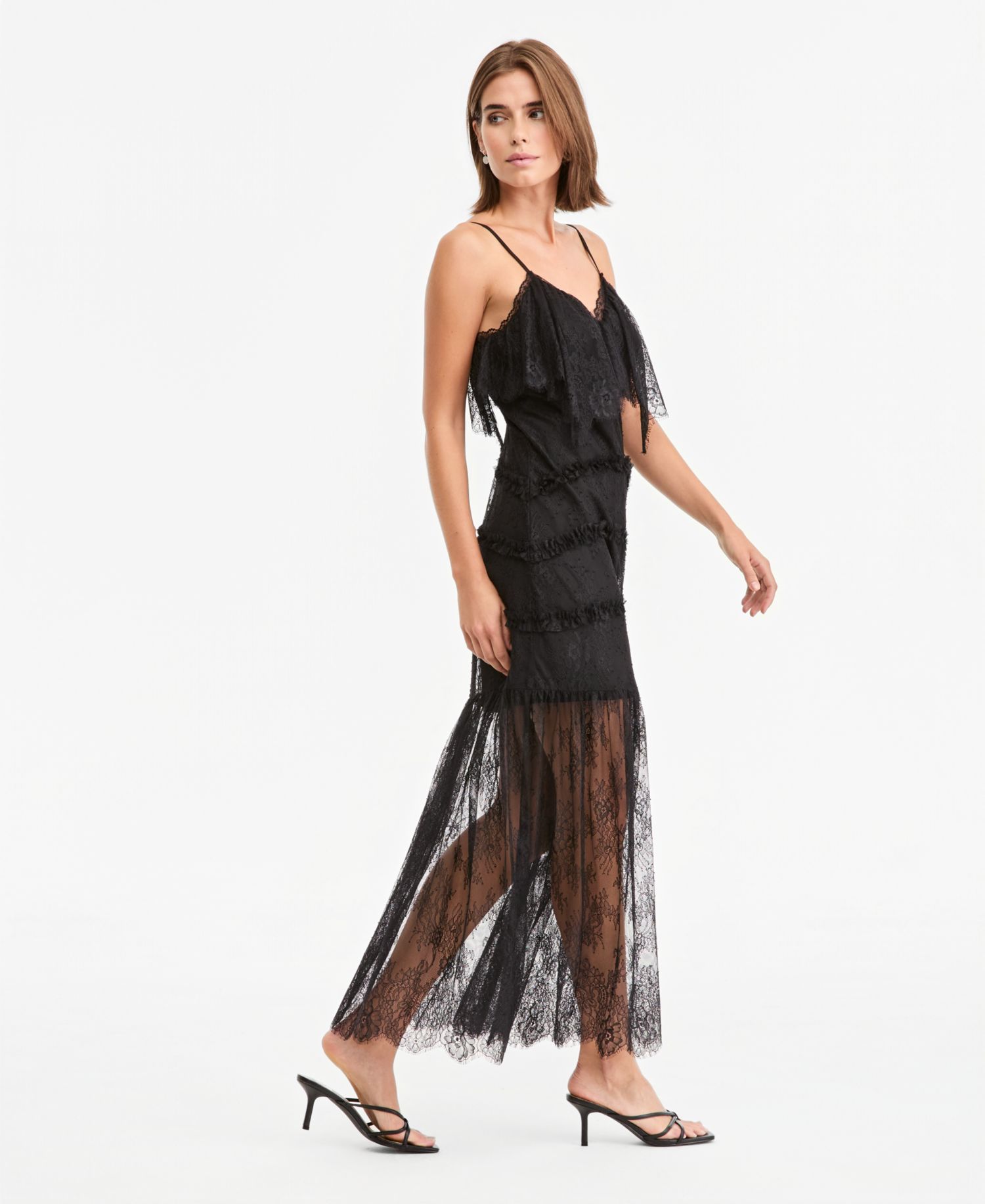 Women's V-Neck Lace Slip Dress
