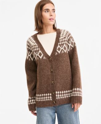 Women's Fair Isle Long-Sleeve Cardigan