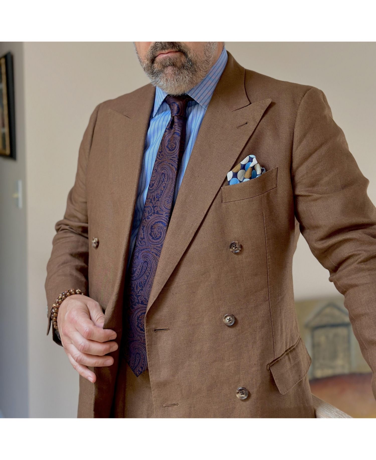Men's Sobee Paisley Silk Necktie and Pocket Square