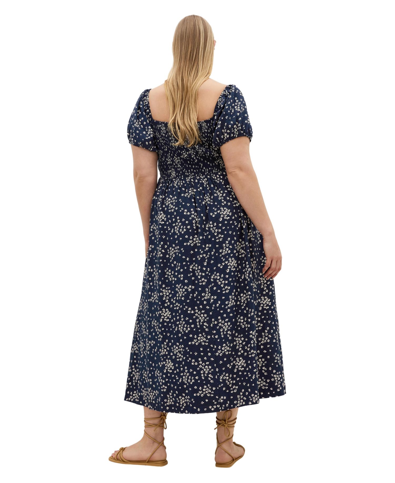 Plus Size Abbigail Print Short-Sleeve Floral Maxi Dress