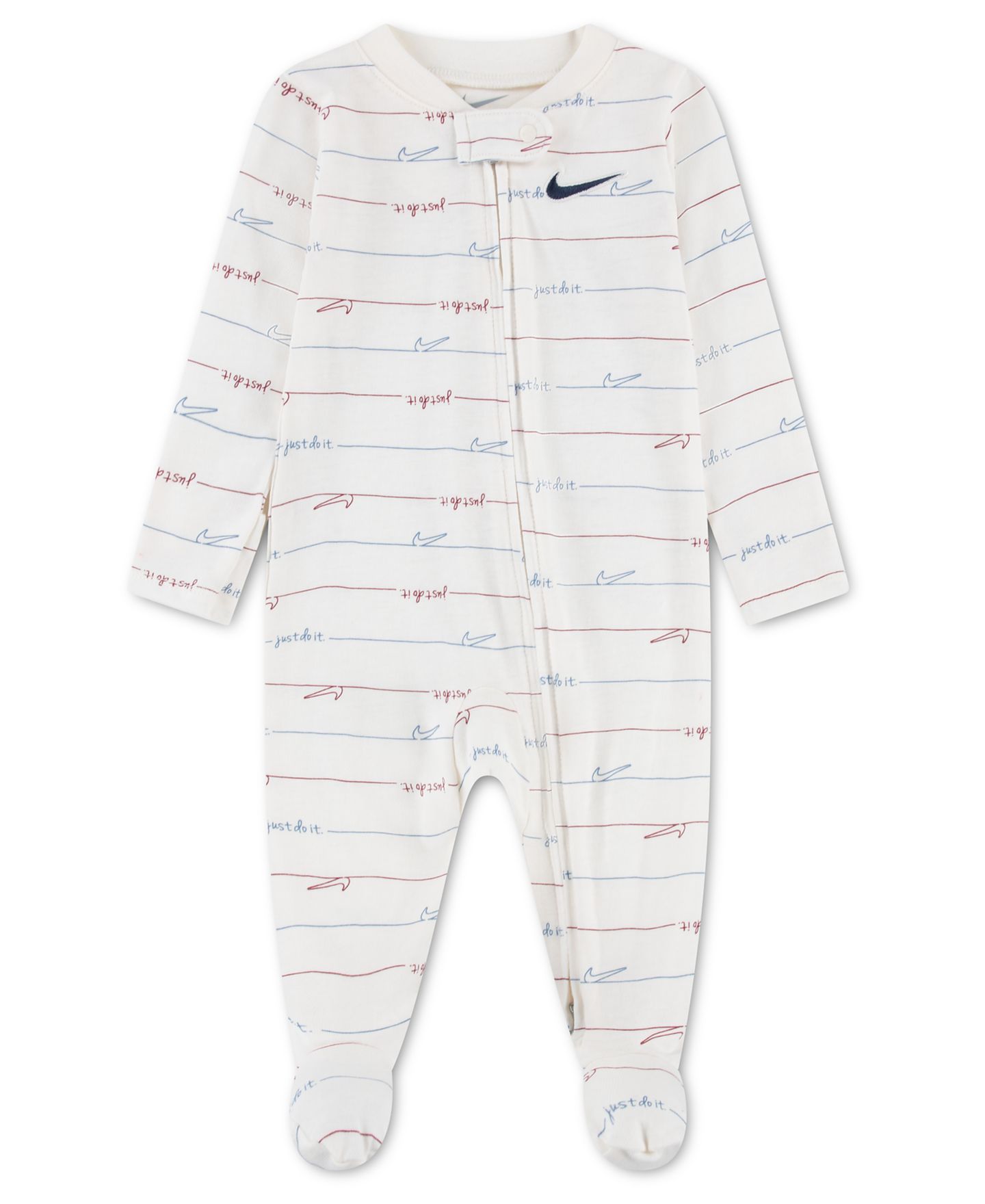 Детский комбинезон с ножками Nike Readyset Grow с длинным рукавом, для мальчика, цвет: Бледная слоновая кость — фото 1