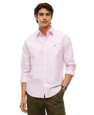 Men's Gingham Long-Sleeve Button-Down Oxford Shirt