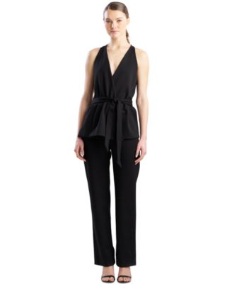 Women's Scoop-Neck Wide-Leg Sleeveless Jumpsuit