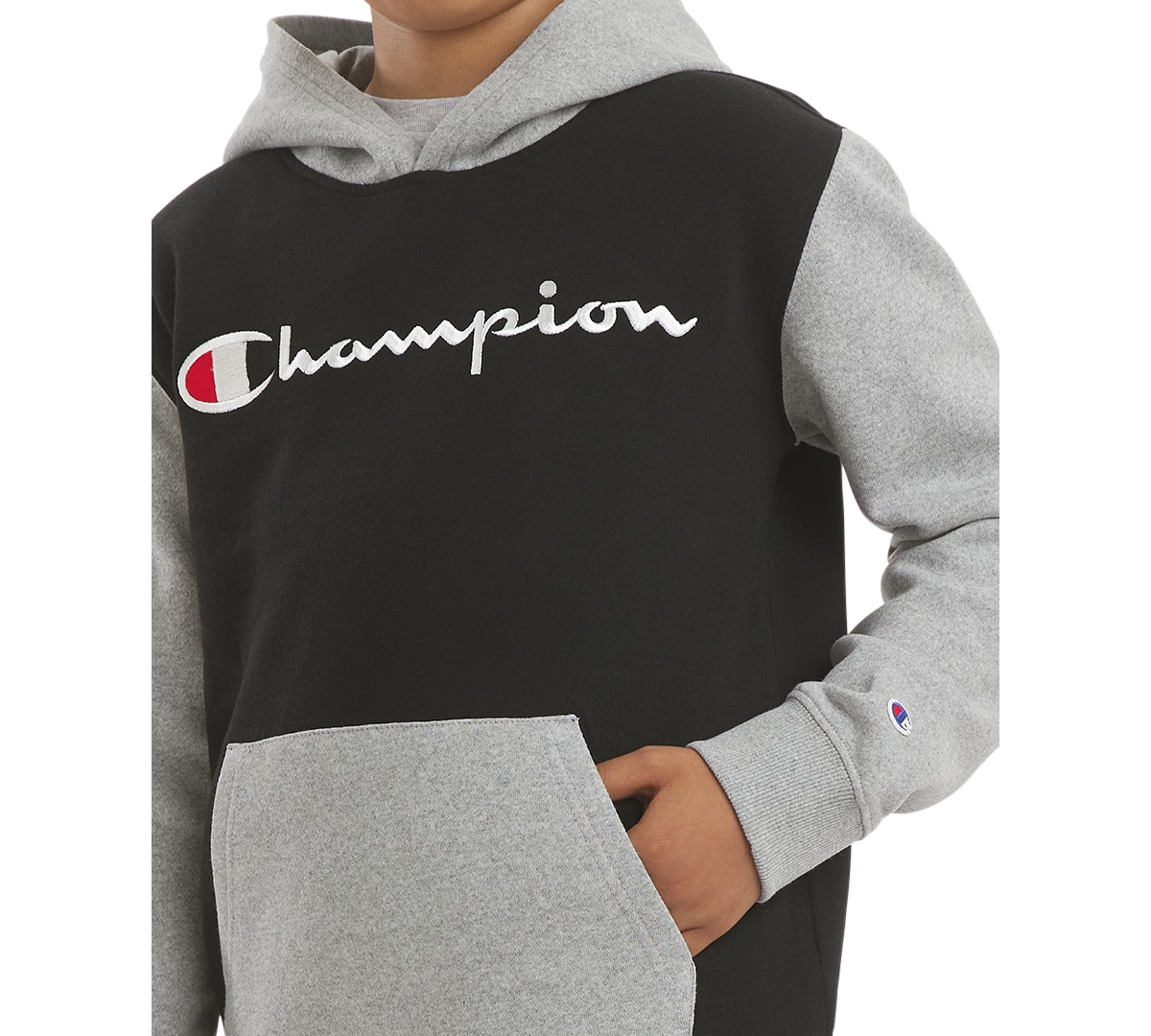 Champion Boys' 8-20 Color-Block Logo Hoodie