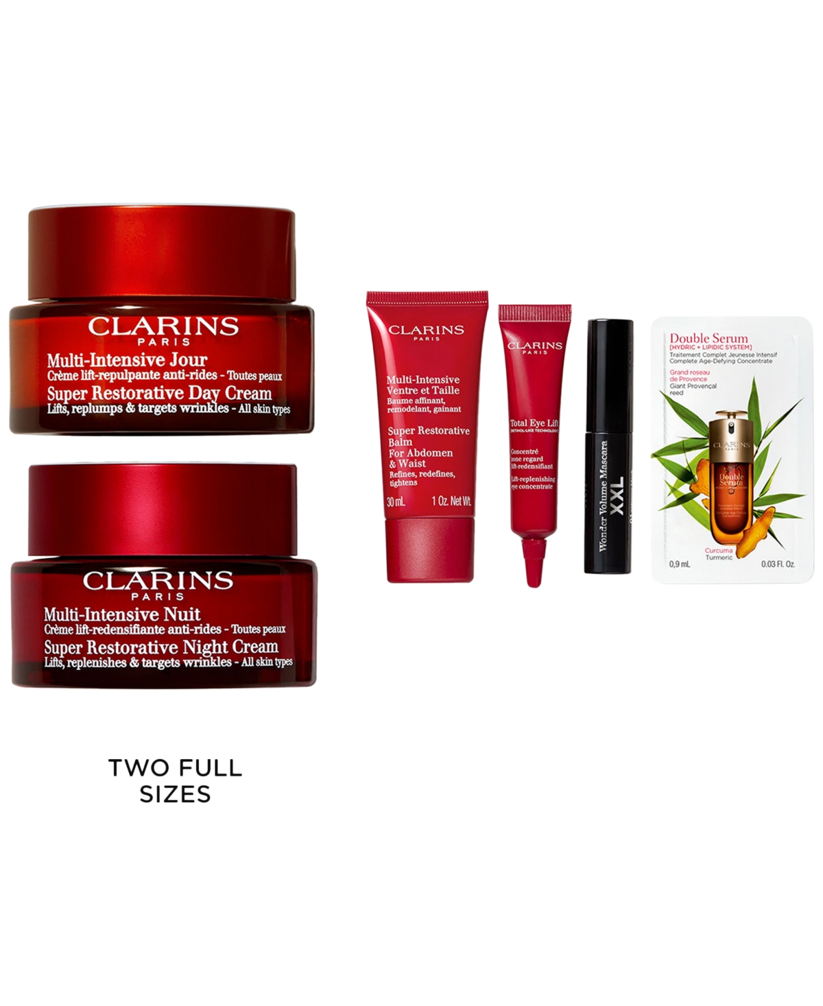 Clarins 7-Piece Super Restorative Anti-Aging Luxury Skincare Gift Set