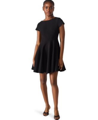 Women's Nili Boat Neck Short-Sleeve Fit & Flare Short Dress