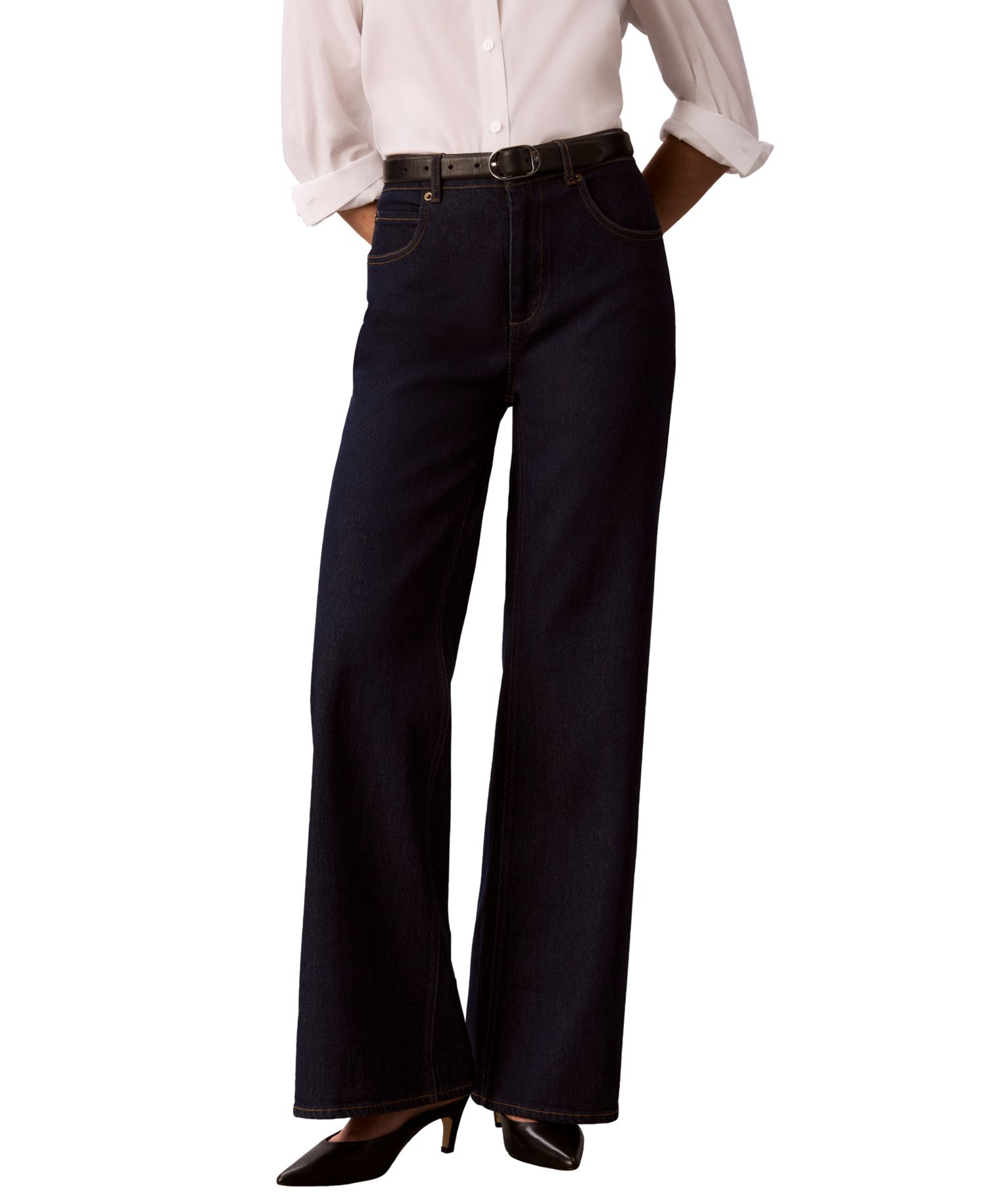 Women's High-Rise Wide-Leg Flare Jeans