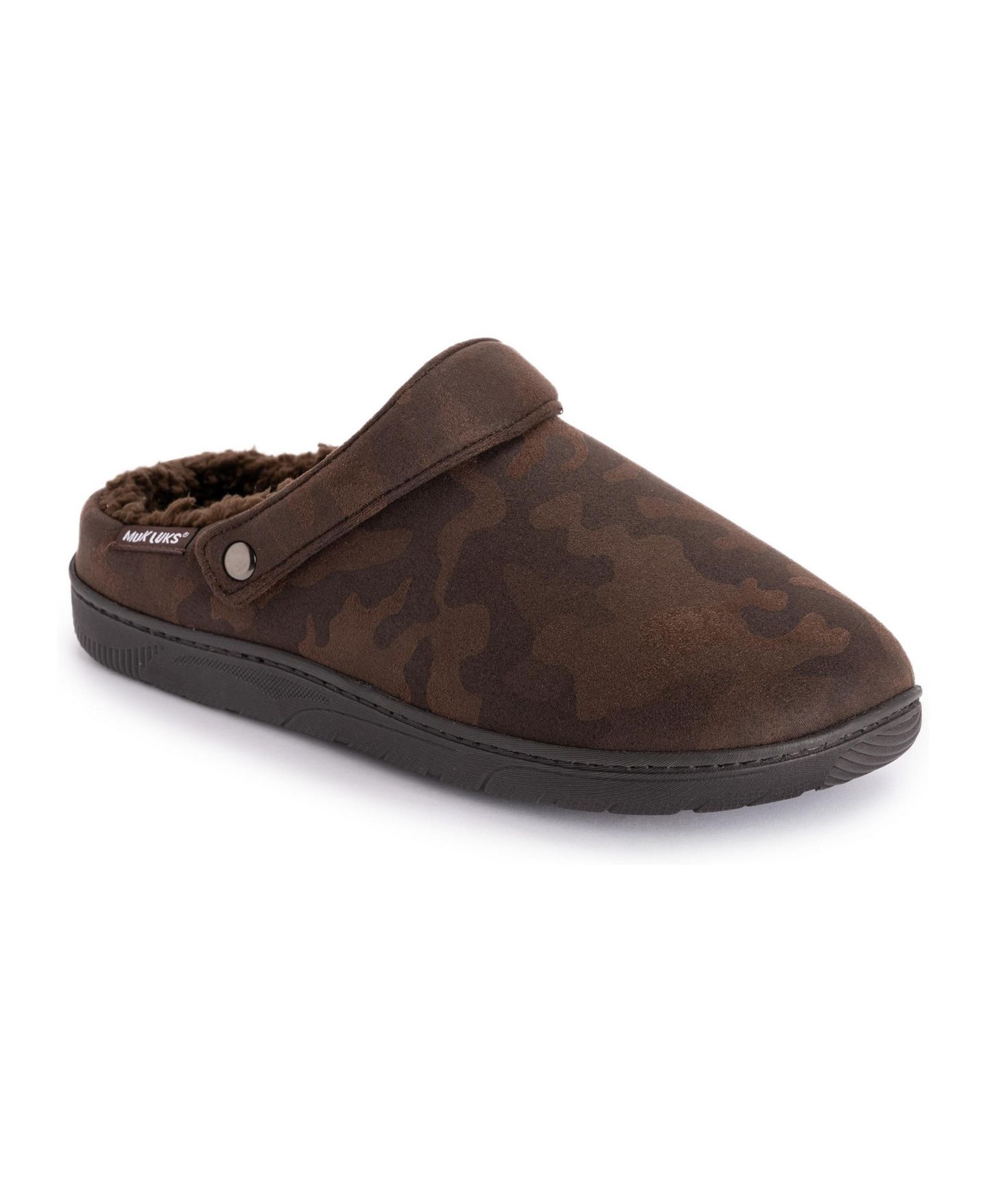 Мужские сабо MUK LUKS Keanu Convertible Clog Slippers, цвет: Коричневый камуфляжный — фото 1