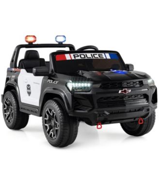 24V 2-Seater Kids Ride-On Police Car with 4WD and Remote Control, Ages 3-8