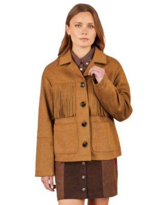 Women's Faux Suede Fringe Jacket