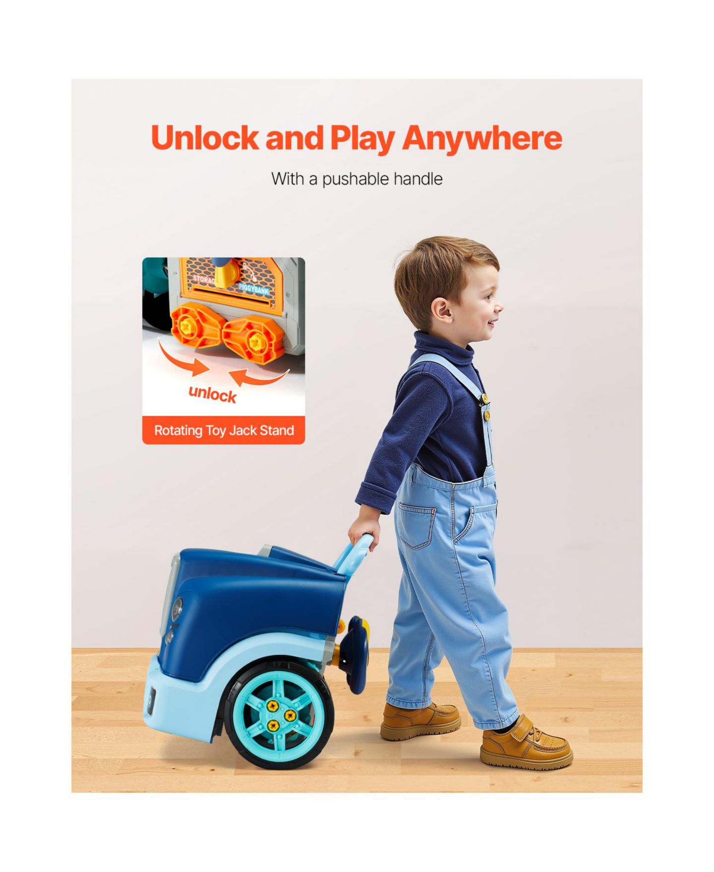 Детский игровой набор HONGGE Mechanic Engine Repair Electric Screwdriver 60-Piece Playset, Ages 3+, цвет: Синий — фото 4