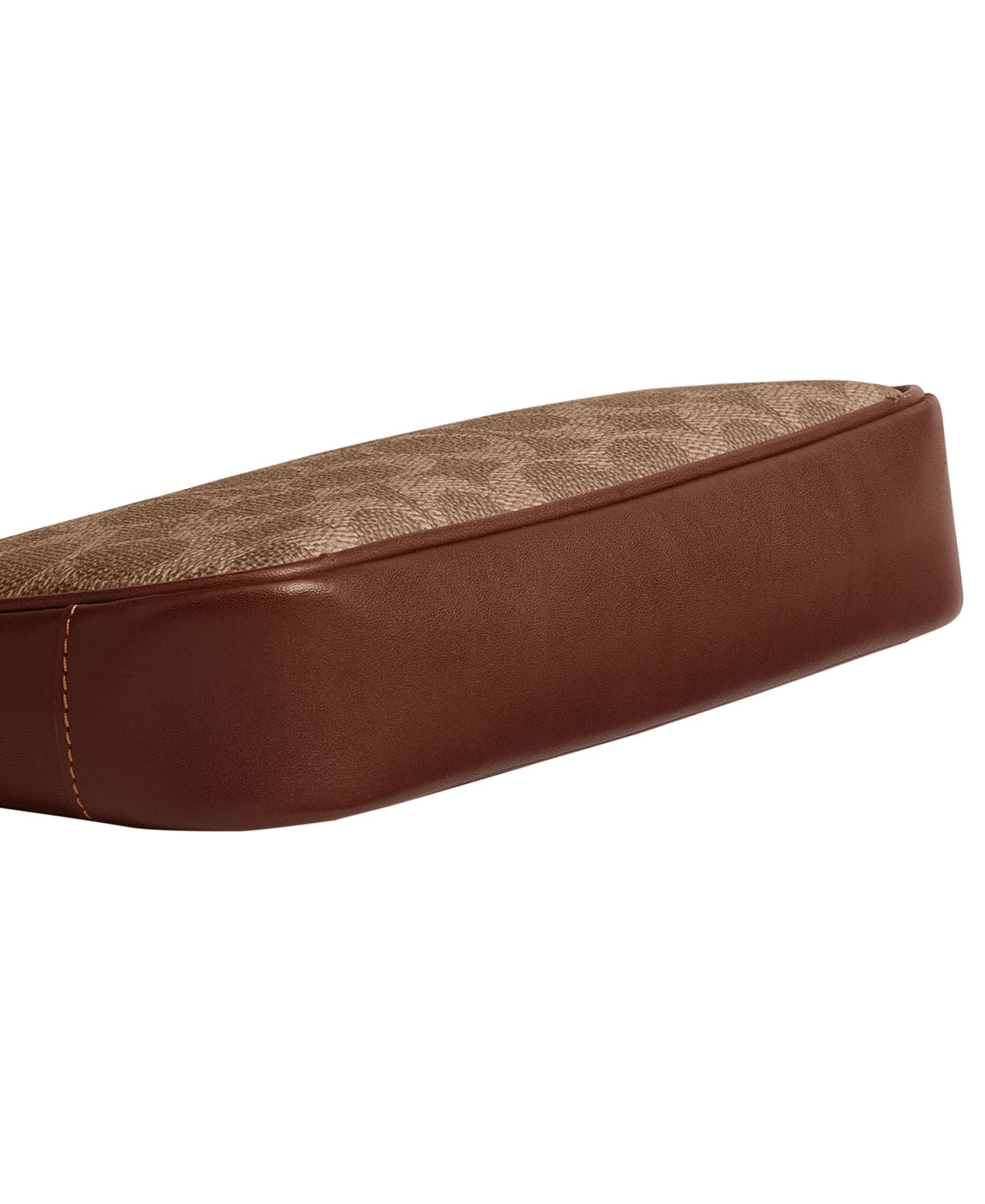 Женская сумка COACH Plaza Small Signature UpcraftedLeather Shoulder, цвет: Латунный / Рыжевато-коричневый коричневый — фото 7