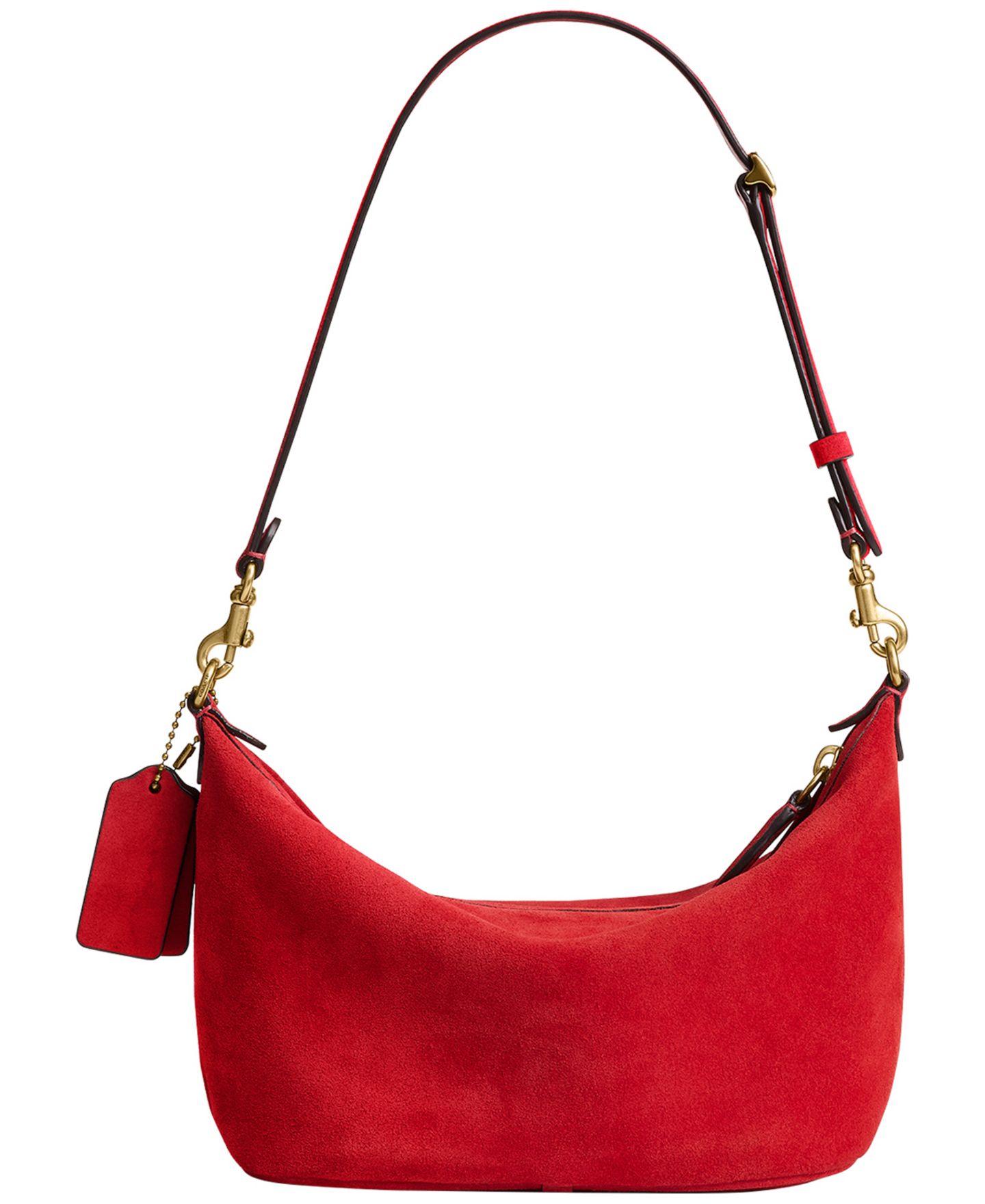 Женская сумка COACH Demi Small Suede Shoulder, цвет: Латунный — фото 2