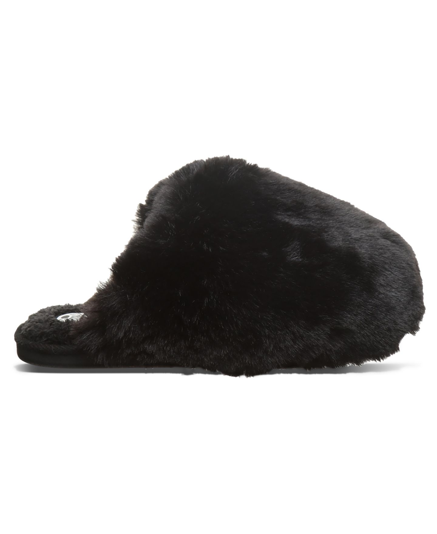 Женские тапочки BEARPAW Silkie Faux Fur Plush Slip-On Slippers, цвет: Чёрный — фото 2