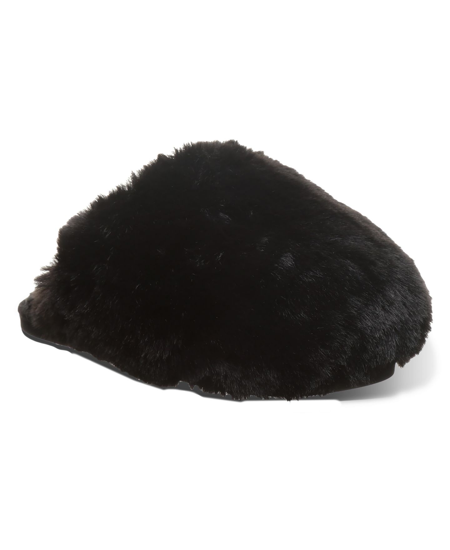 Женские тапочки BEARPAW Silkie Faux Fur Plush Slip-On Slippers, цвет: Чёрный — фото 1