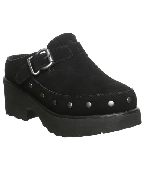 Женские сабо BEARPAW Falyn Platform Buckle, цвет: Чёрный
