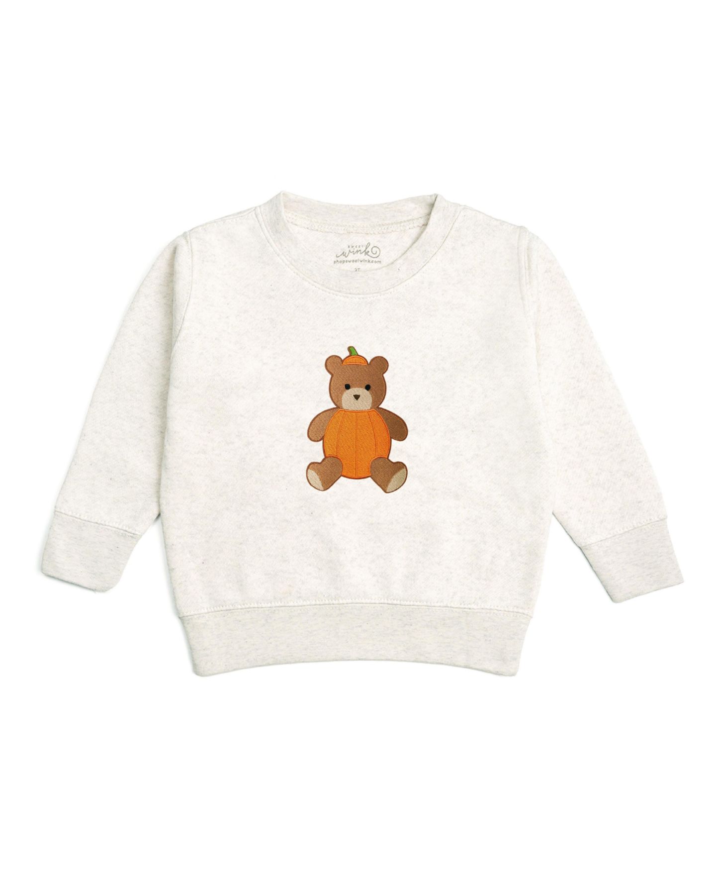 Толстовка Sweet Wink Pumpkin Teddy Bear Patch для мальчиков, цвет: Натуральный меланжевый — фото 1