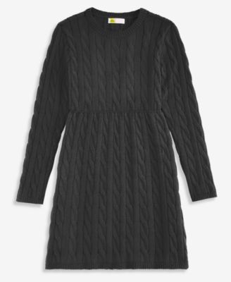 Girls' XS-XL Dreamyarn Cable-Knit Fit & Flare Sweater Dress